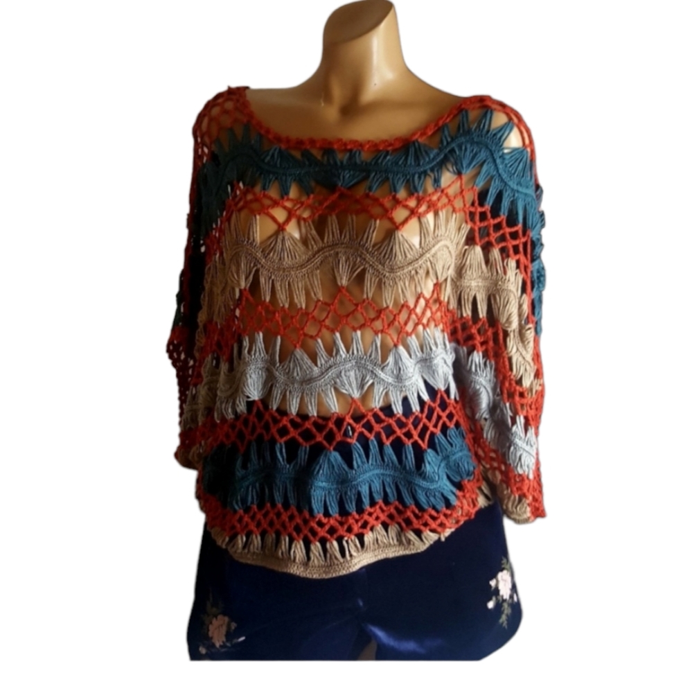 🍬Fashion Blvd. Striped loose knit sweater size M